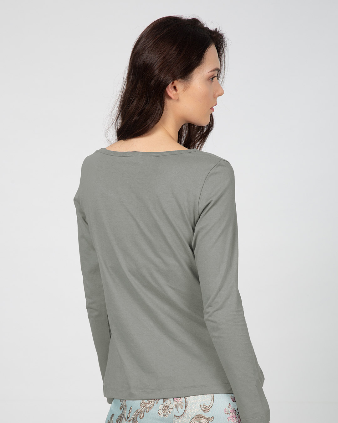 Shop Stop Reading This Scoop Neck Full Sleeve T-Shirt-Back