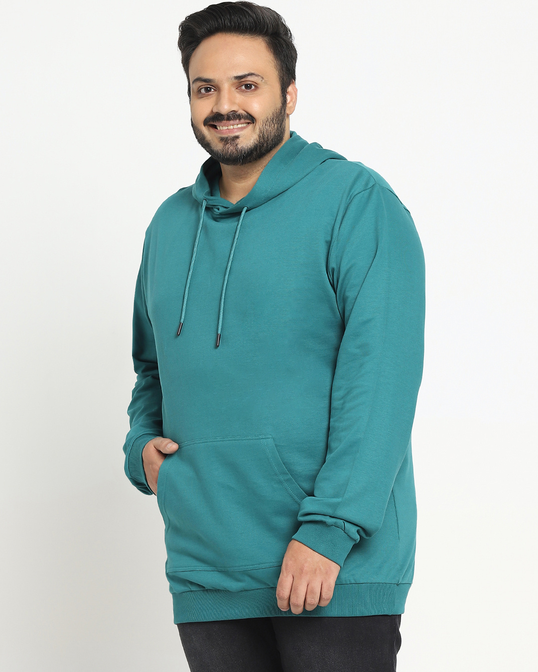 Buy Storm Green Plus Size Basic Hoodies Online at Bewakoof