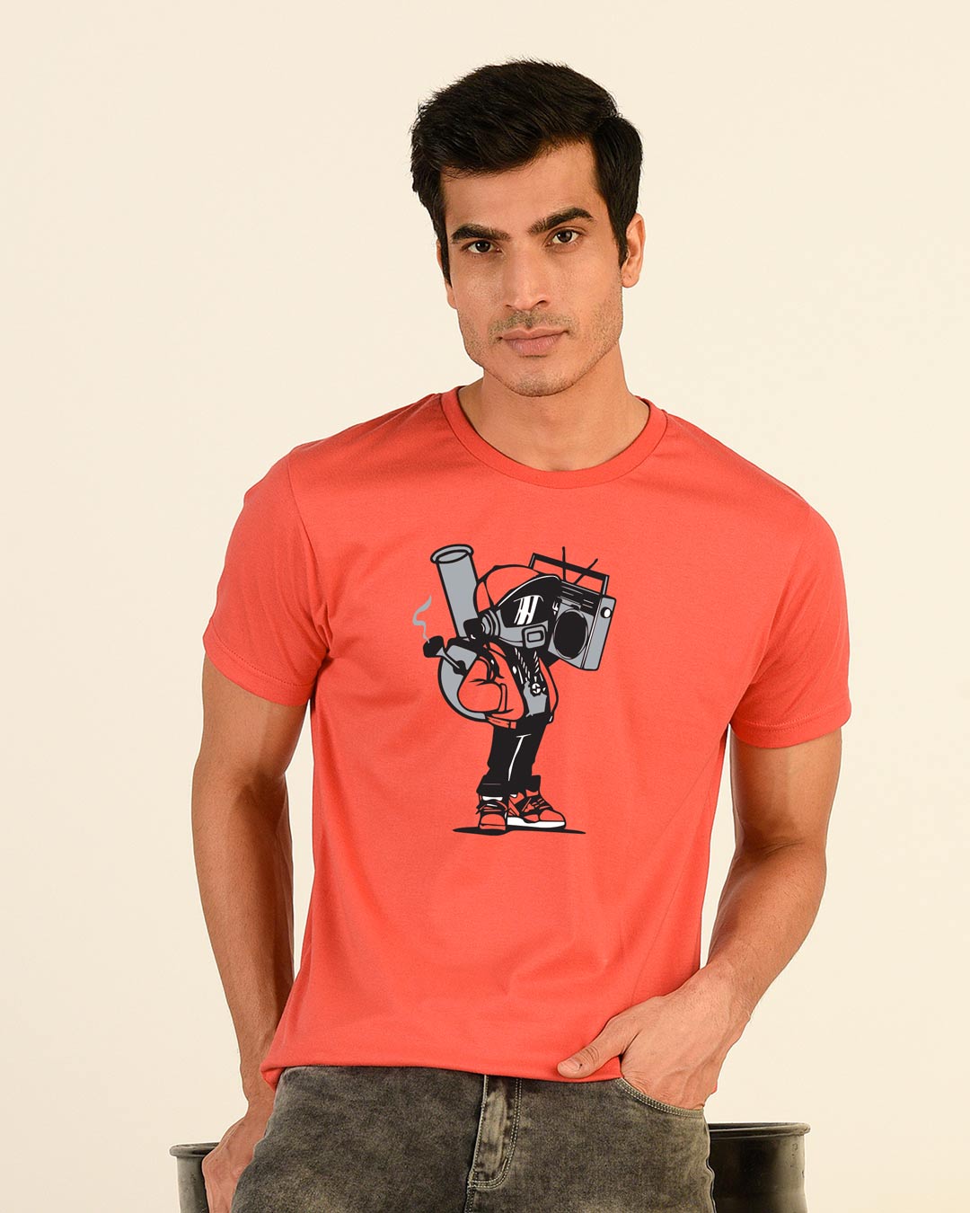 red t shirt half sleeve