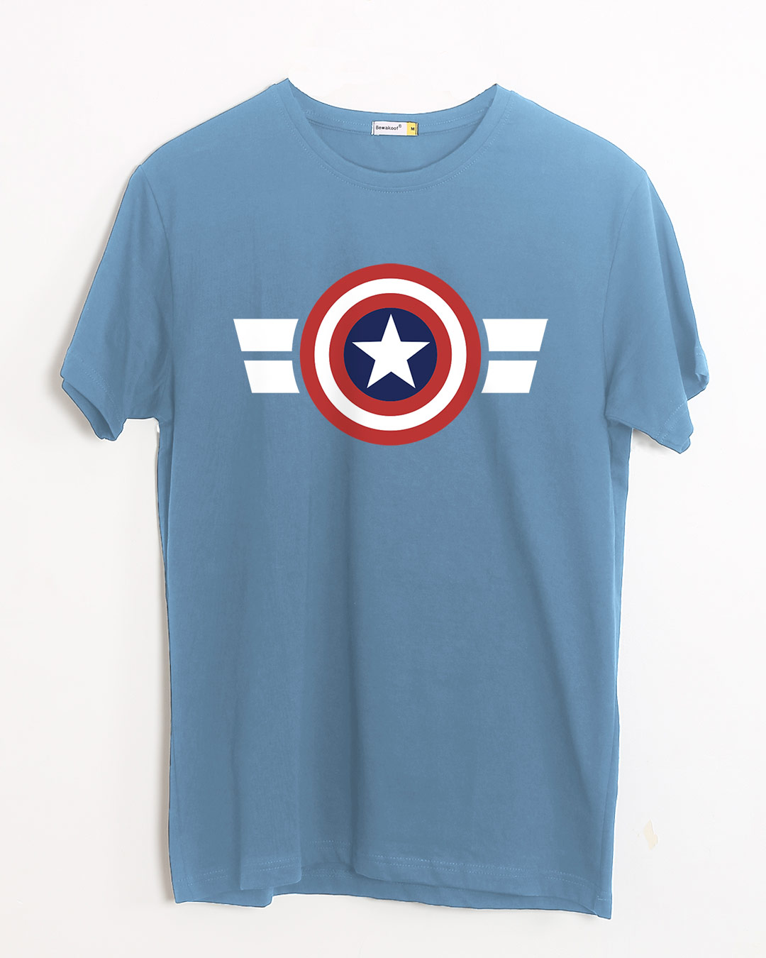 Buy Striped Captain America Half Sleeve T-Shirt (AVL) Online at Bewakoof