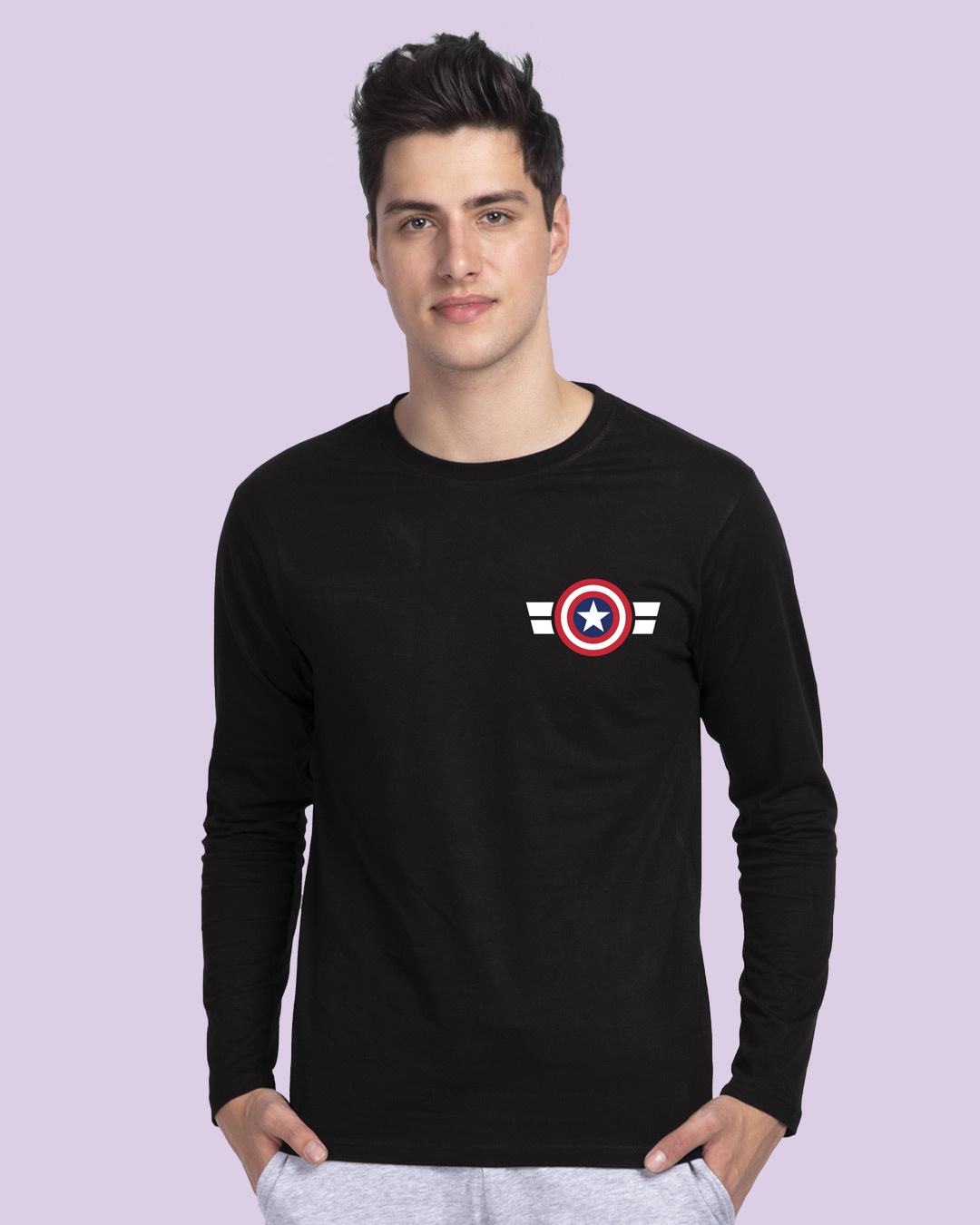 captain america printed t shirt