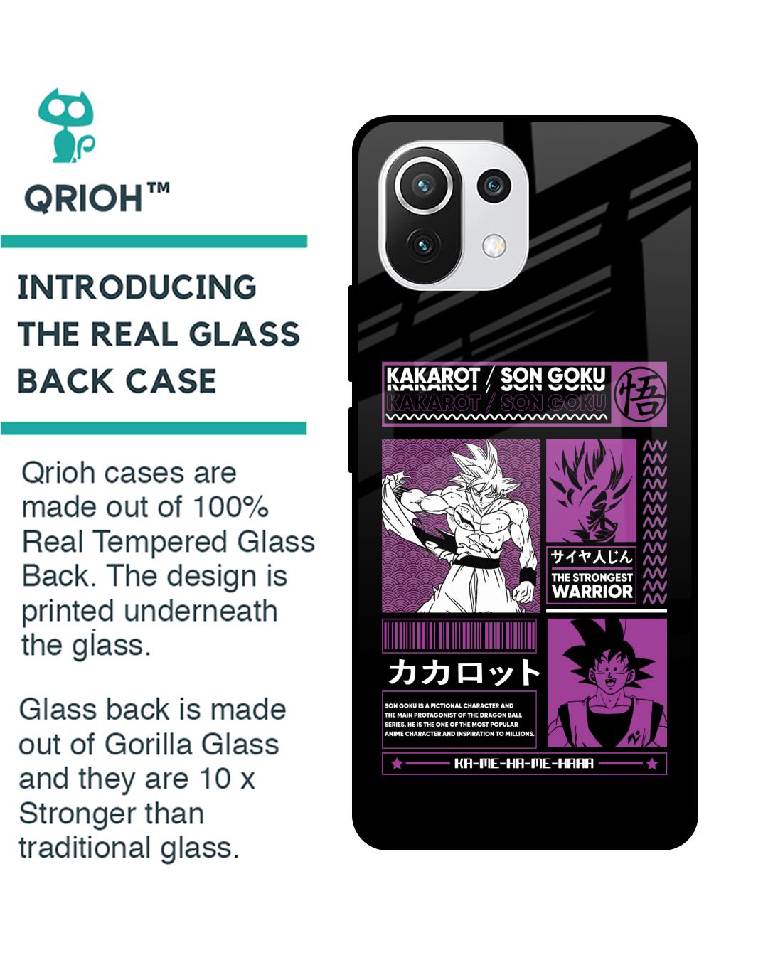 Shop Strongest Warrior Premium Glass Case for Mi 11 Lite NE 5G (Shock Proof,Scratch Resistant)-Back