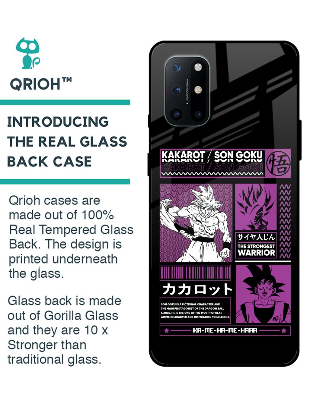 Shop Strongest Warrior Premium Glass Case for OnePlus 8T (Shock Proof,Scratch Resistant)-Back
