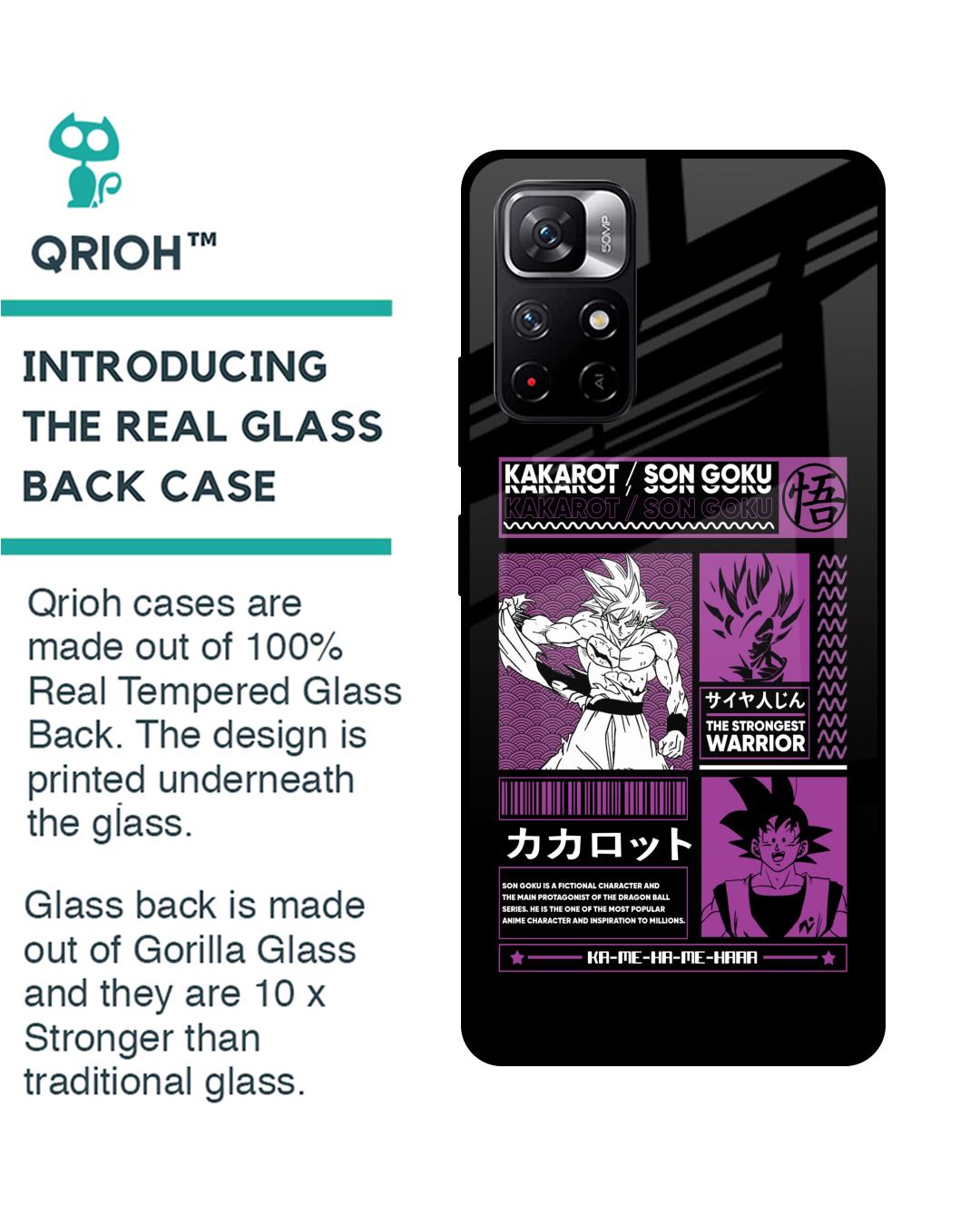 Shop Strongest Warrior Premium Glass Case for Redmi Note 11T 5G (Shock Proof,Scratch Resistant)-Back