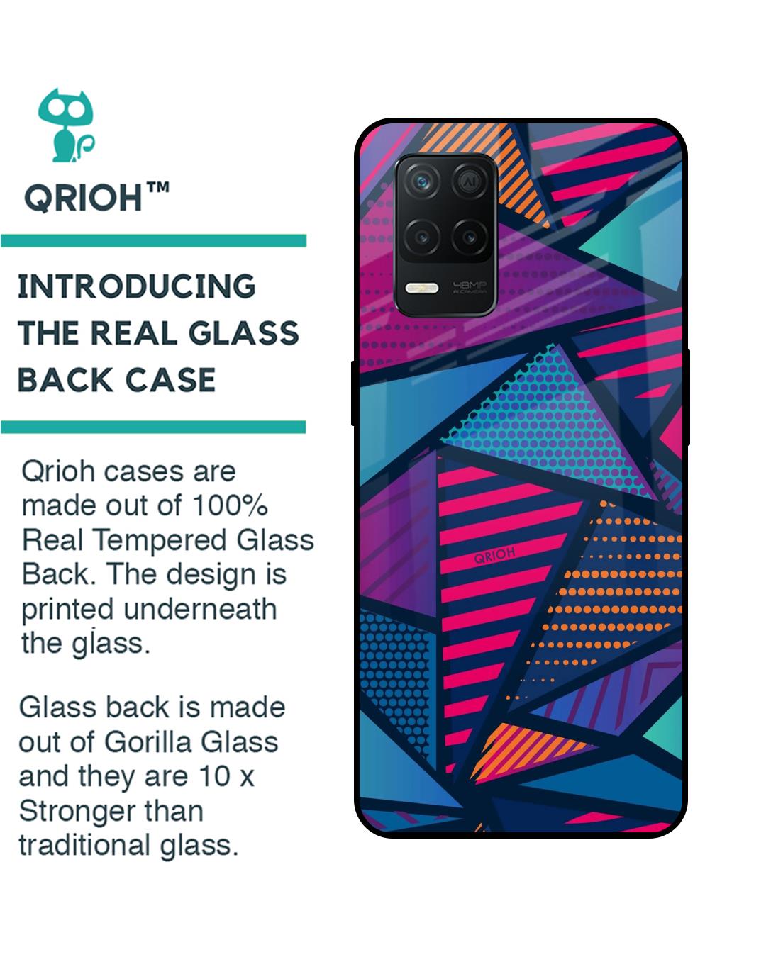 Shop Structural Abstract Premium Glass Cover for Realme 8 5G (Shock Proof, Scratch Resistant)-Back