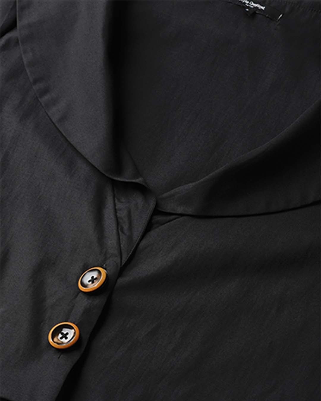 Shop Women's Black Solid Buttoned Shrug-Back
