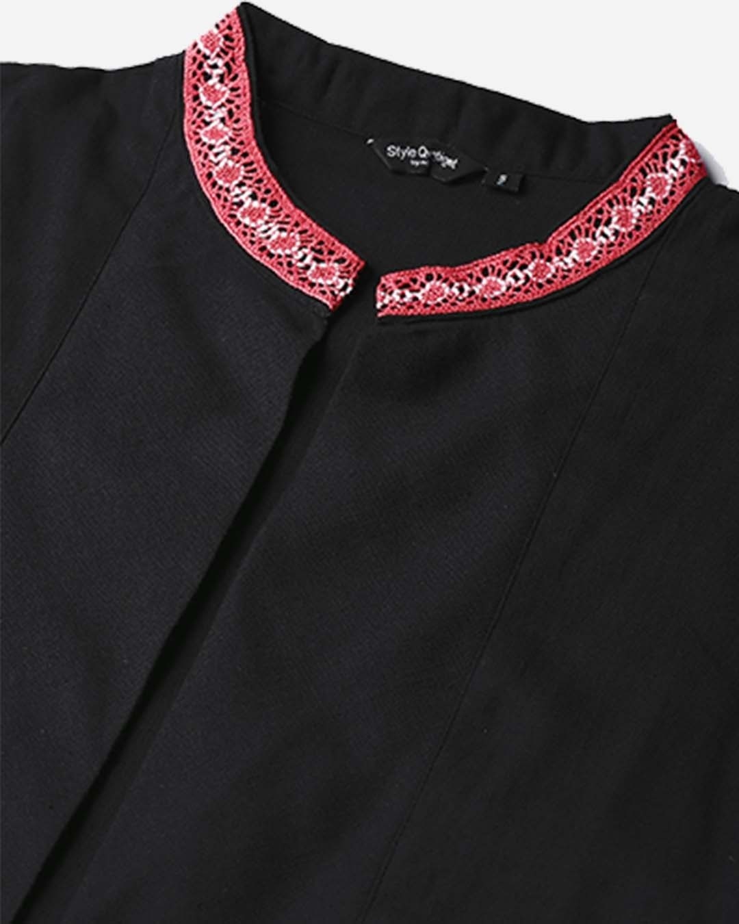 Shop Women's Black Solid Cropped Open Front Shrug-Back