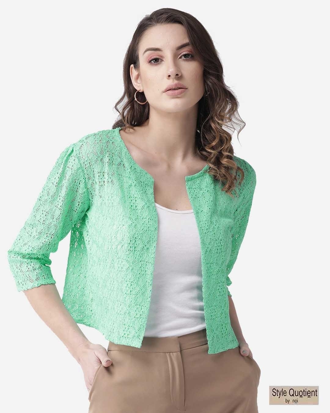 Green deals lace shrug