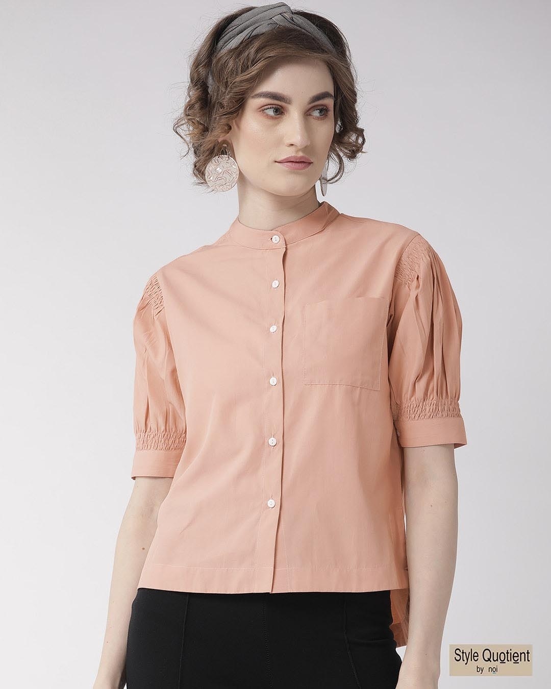 Buy Peach Tops for Women by STYLE QUOTIENT Online