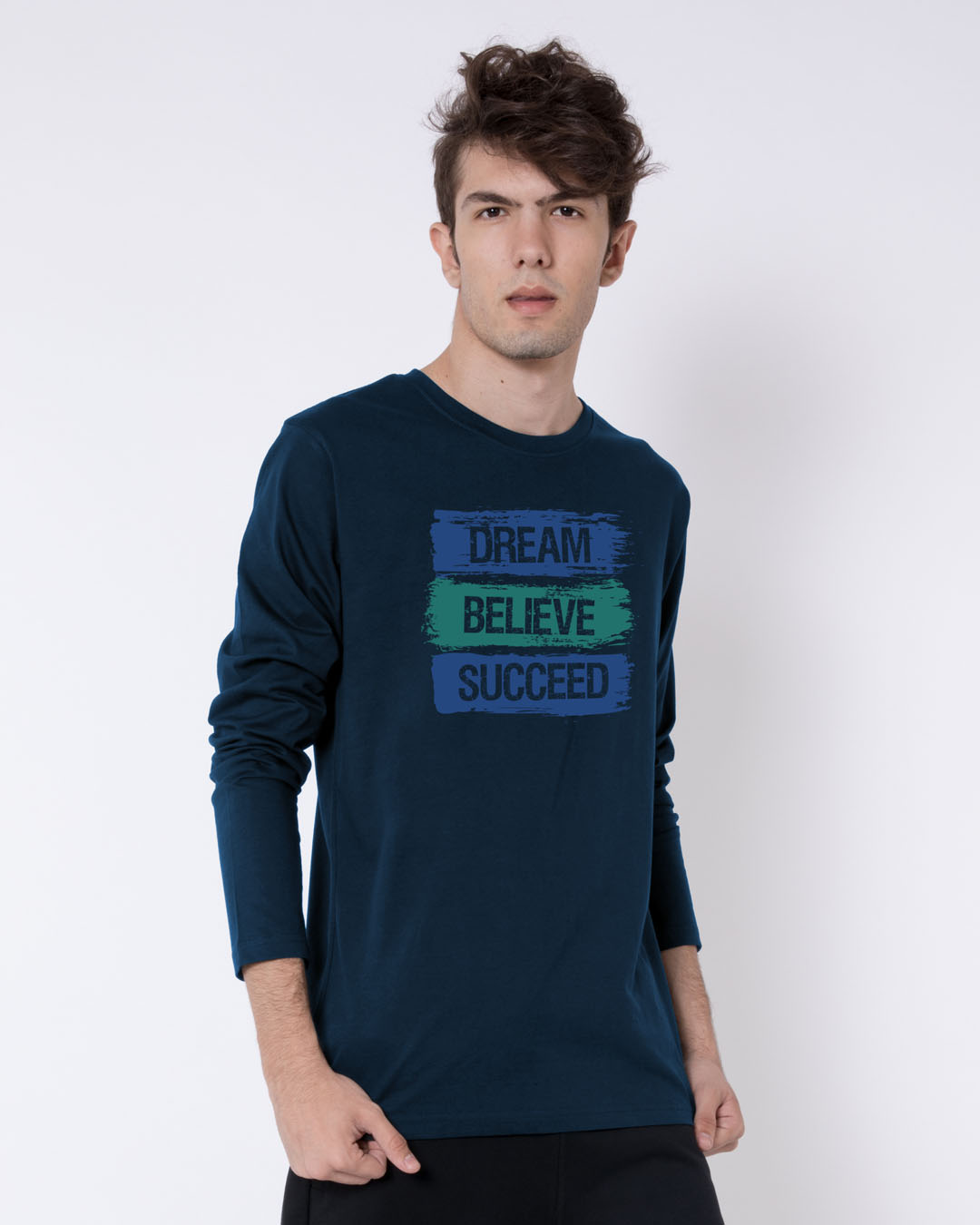 Shop Succeed Full Sleeve T-Shirt-Back
