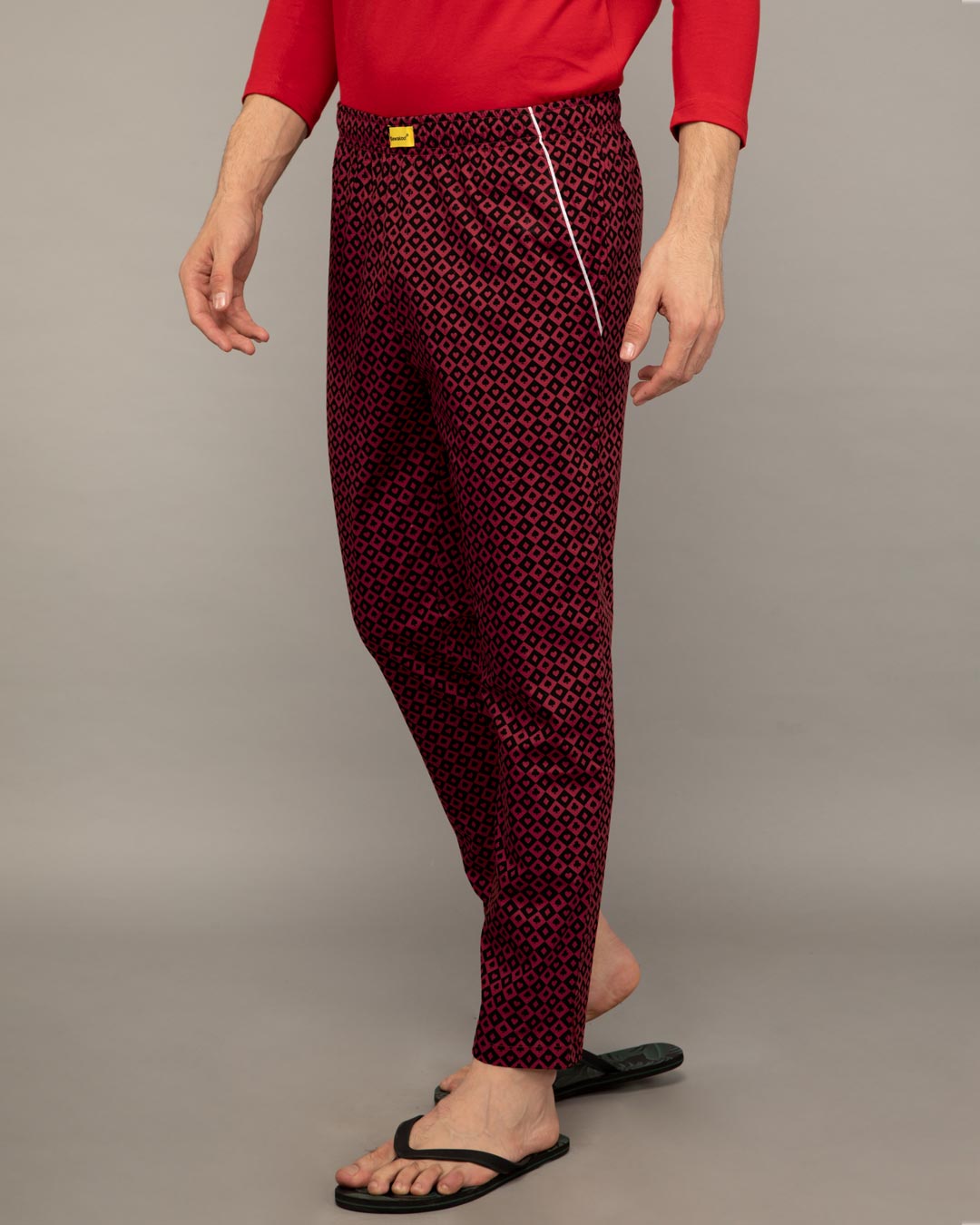 Shop Suits Harlequin All Over Printed Pyjamas-Back