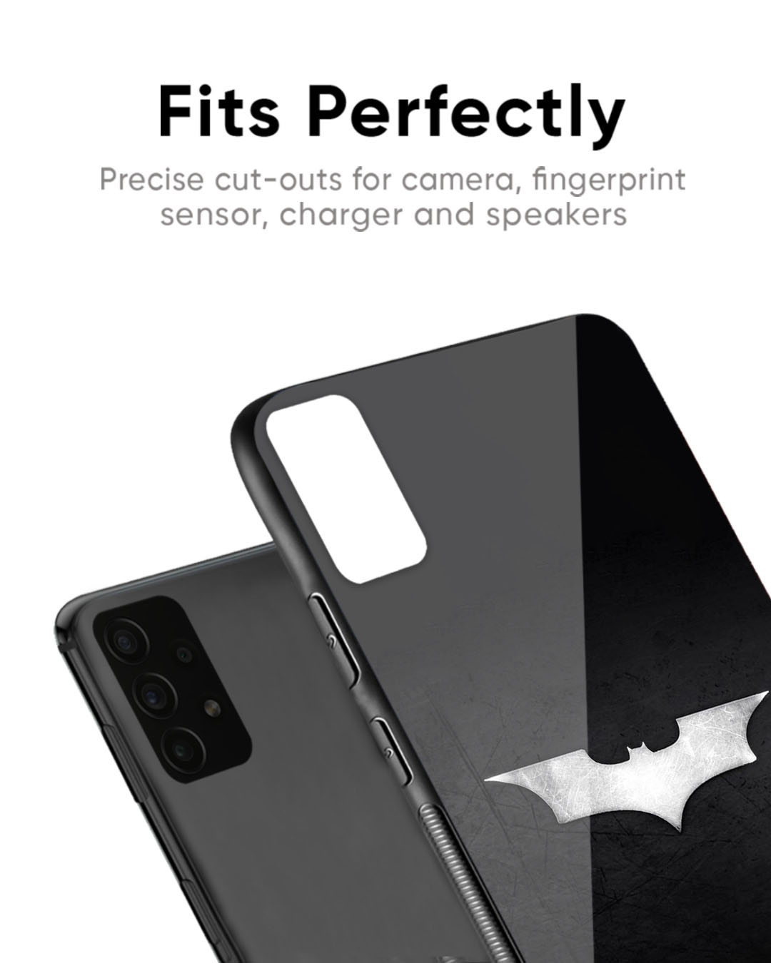 Shop Super Hero Logo Premium Glass Case for Poco X5 Pro 5G (Shock Proof, Scratch Resistant)-Back