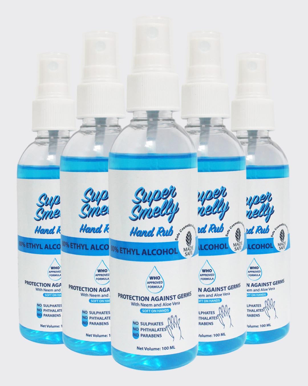 Shop Pack of 5 Hand Sanitizer Spray 100 ML-Back
