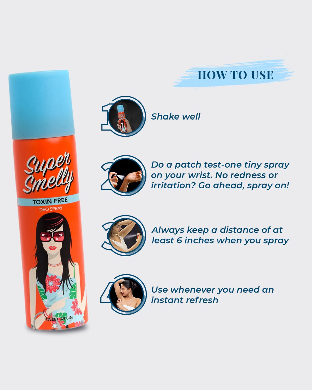 Shop Sweet As Sin   100 Percent Toxin Free And Natural Deodorant Spray-Back