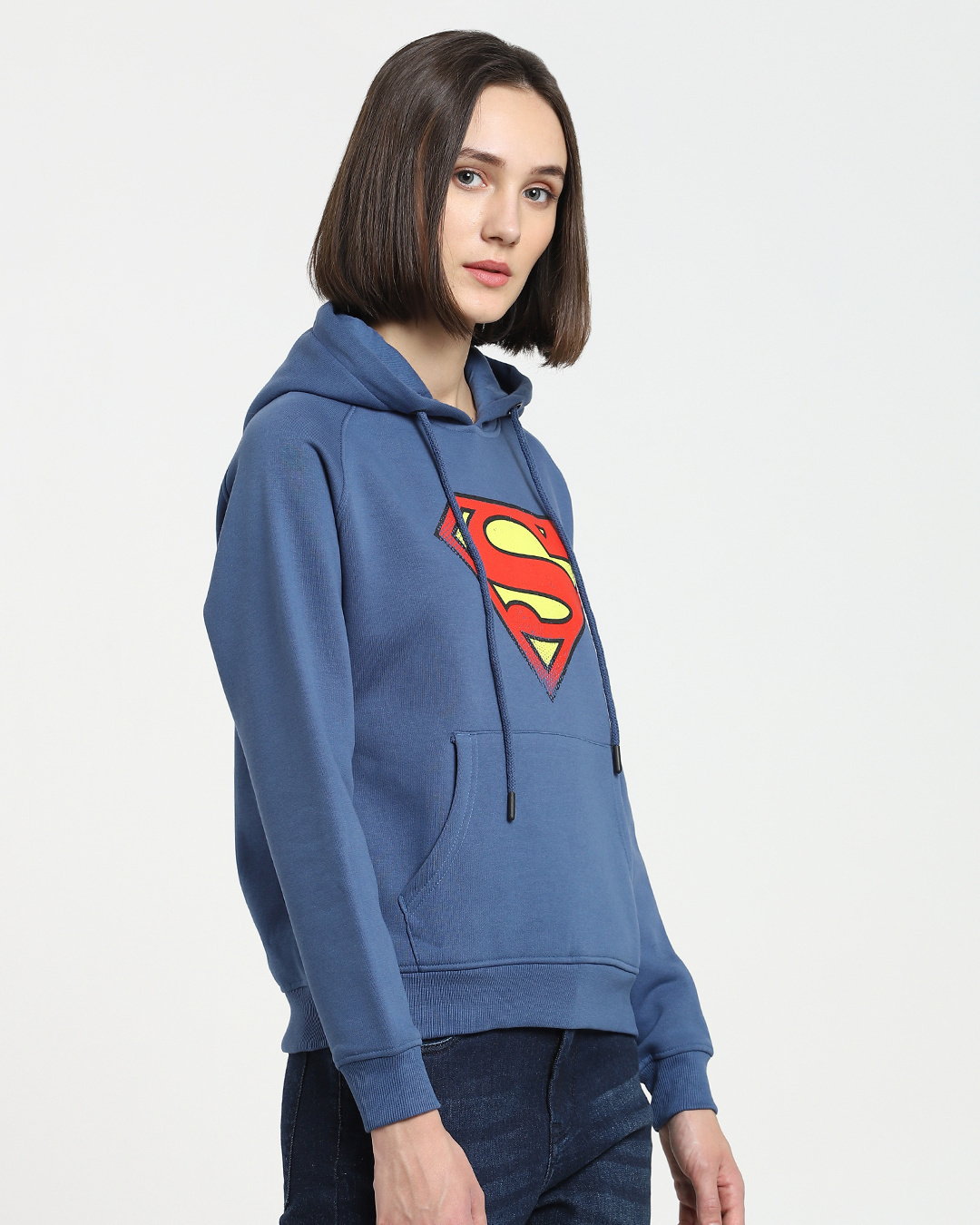 Shop Superman Classic Logo Sweatshirt Hoodie (SML)-Back