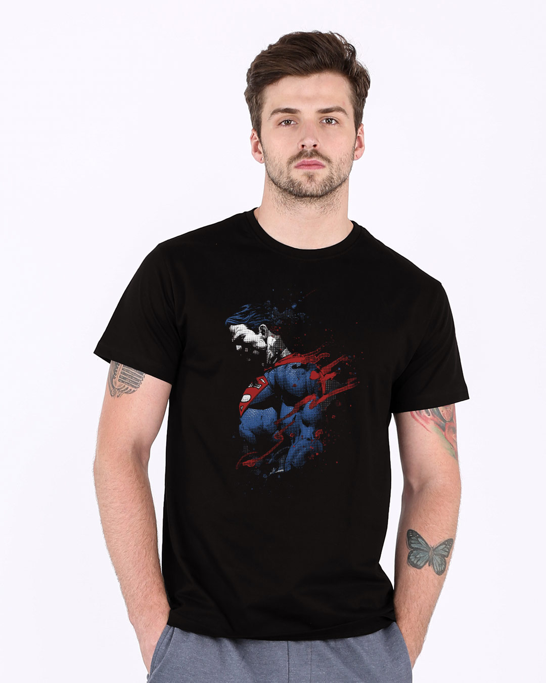Shop Superman Colors Half Sleeve T-Shirt (SL)-Back