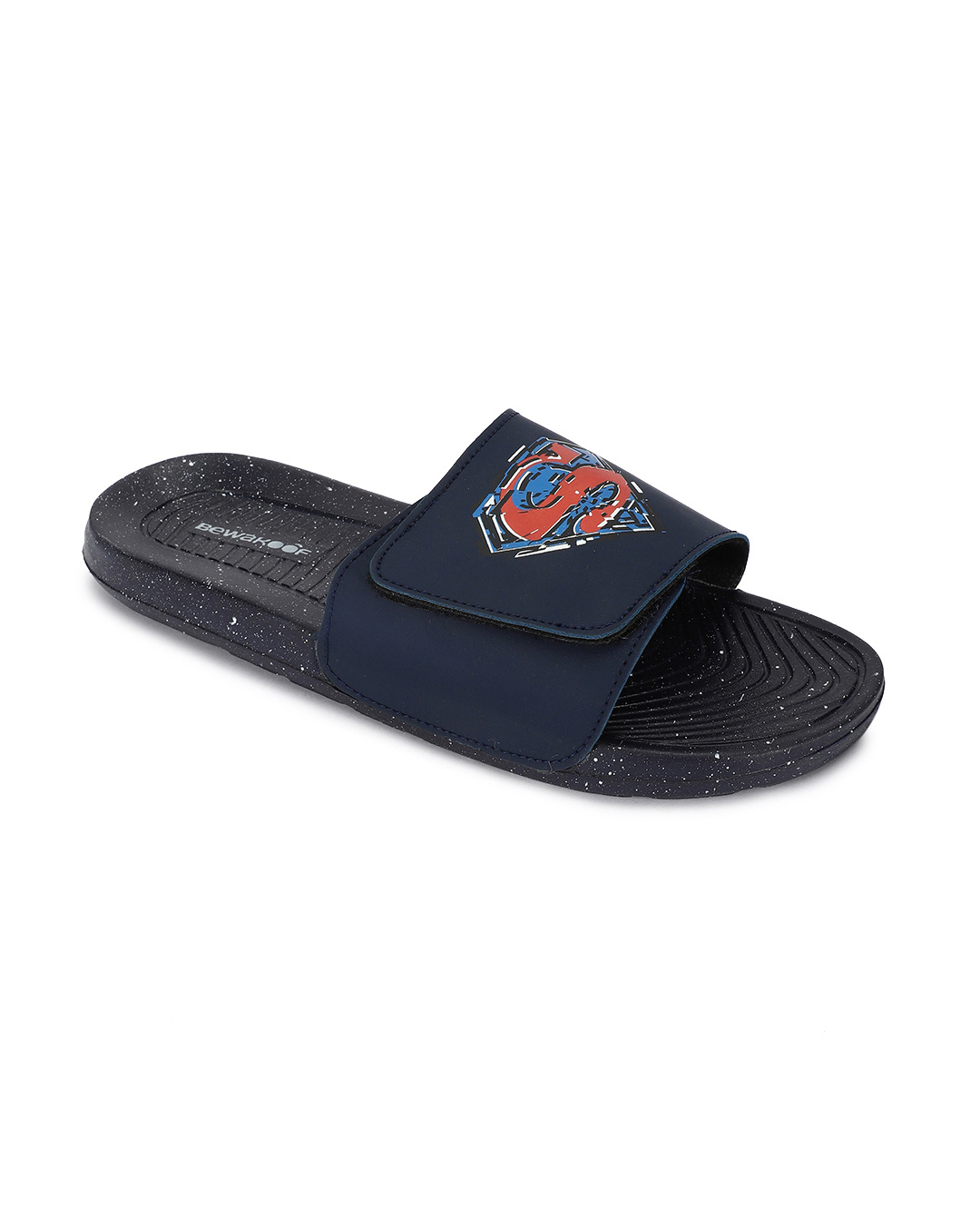 Buy men s blue superman distortion comfysole sliders online in india at
