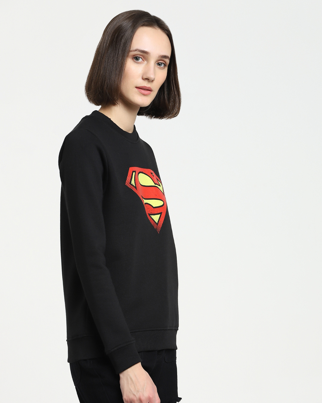 Shop Superman Logo Fleece Sweatshirt-Back