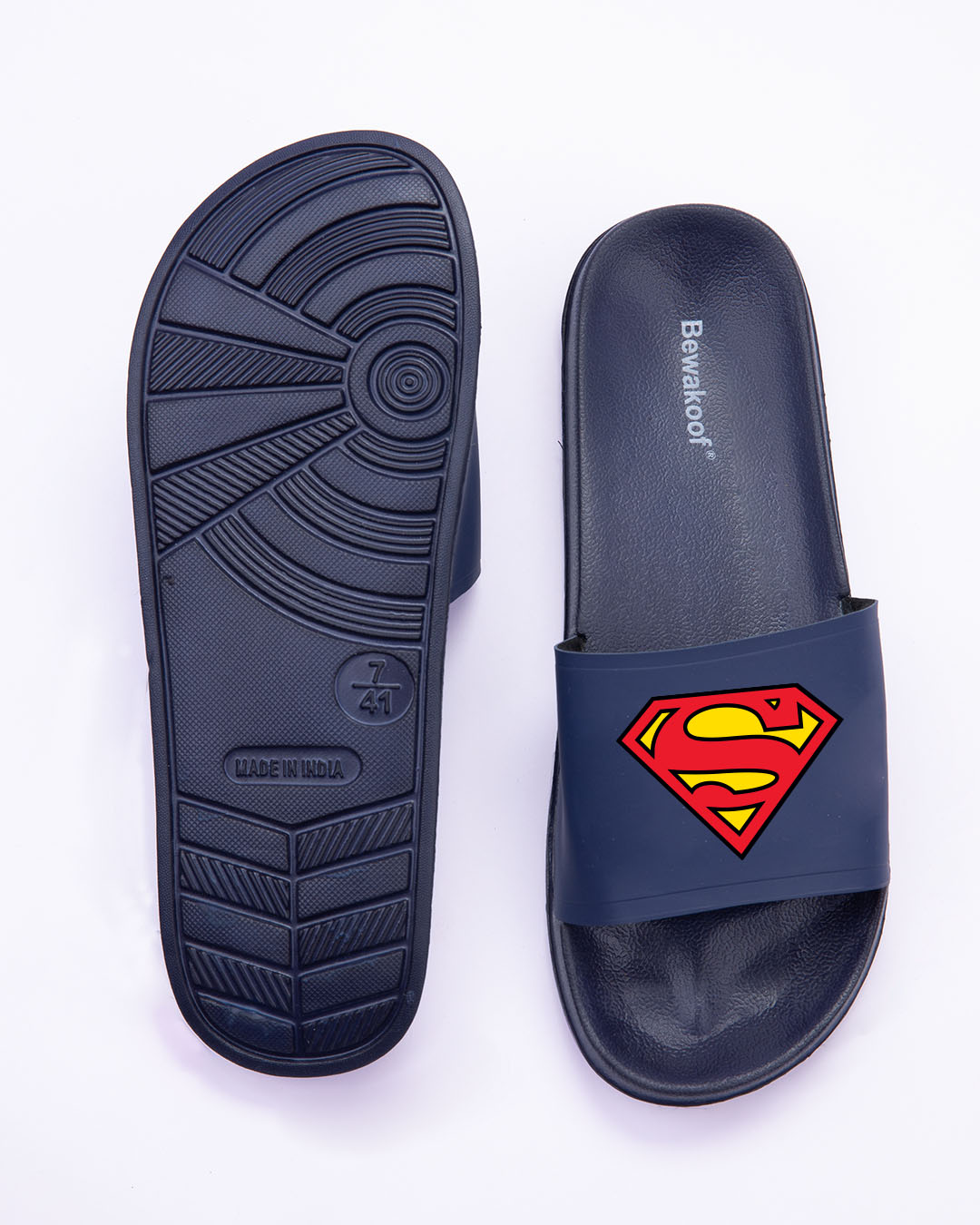 Shop Superman Men's Printed Lightweight Sliders-Back