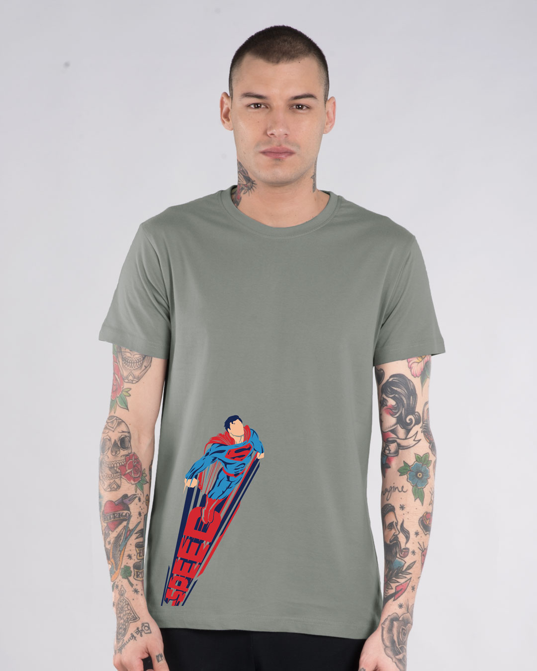 Shop Superman Speed Half Sleeve T-Shirt (SL)-Back