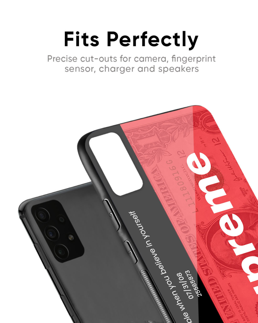 Shop Supreme Ticket Premium Glass Case for OnePlus 6T (Shock Proof, Scratch Resistant)-Back