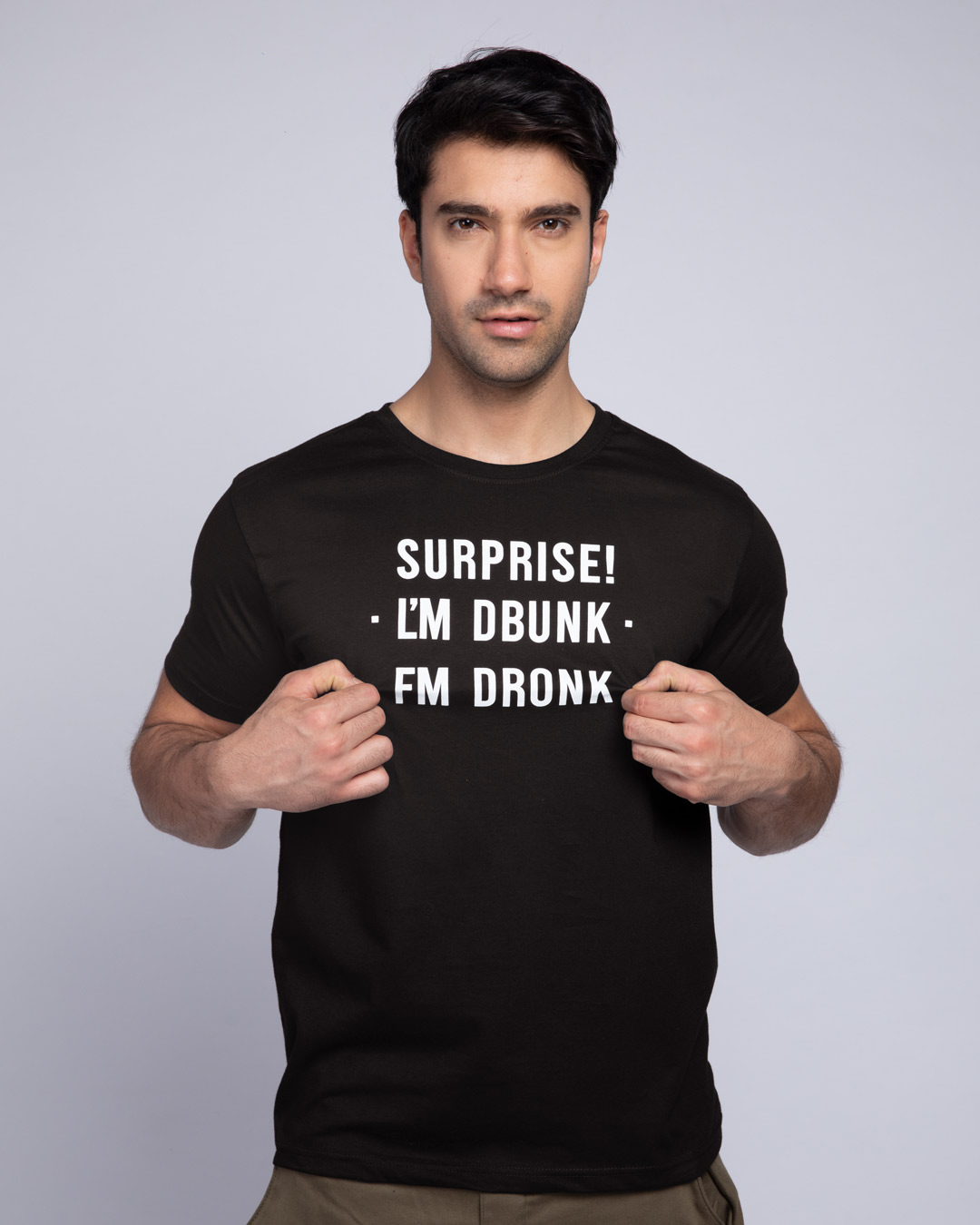 Shop Surprise Im Drunk Half Sleeve T-Shirt (Hidden Message)-Back