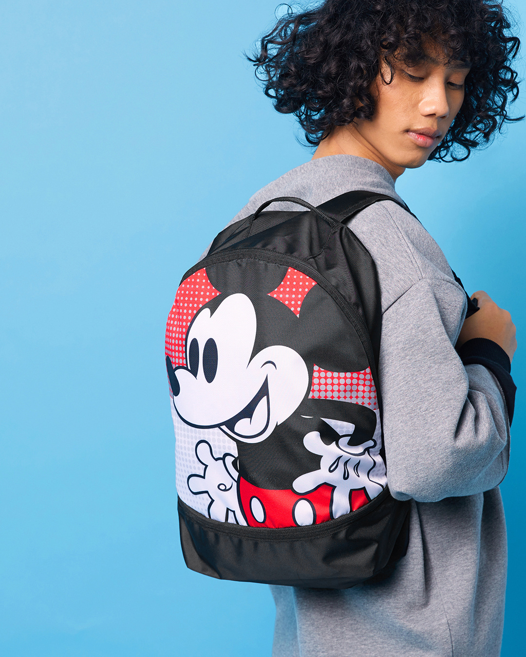 Shop Surprised Mickey Printed Small Backpack (DL)-Back