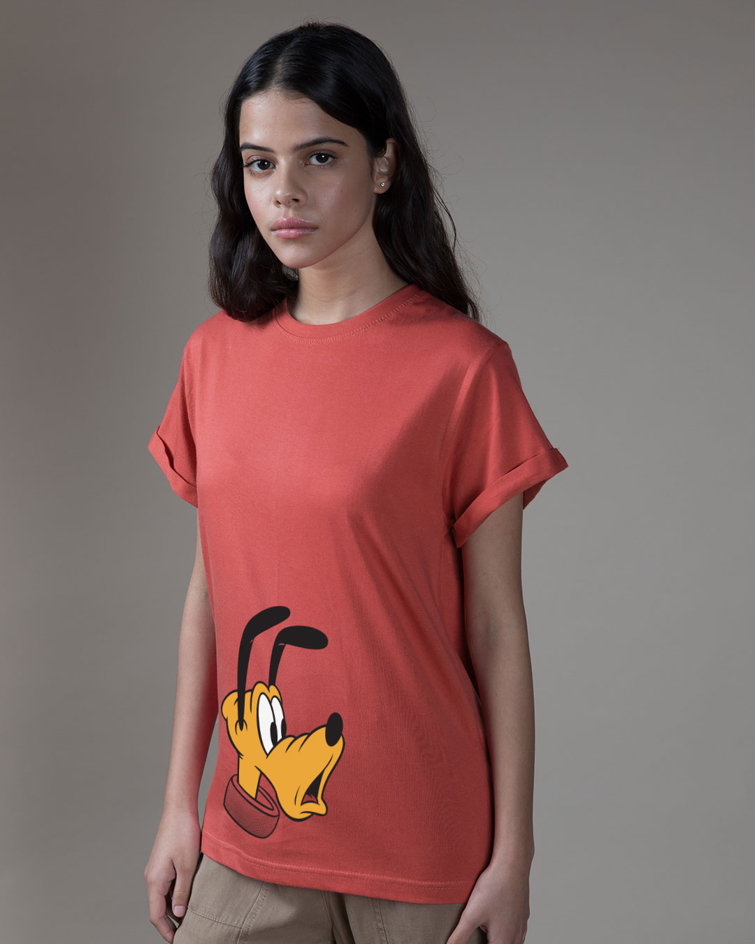 Shop Surprised Pluto Boyfriend T-Shirt (DL)-Back