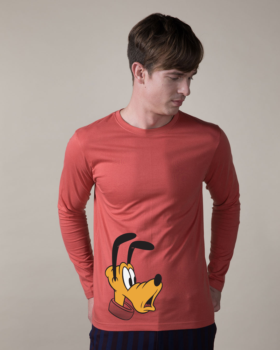 Shop Surprised Pluto Full Sleeve T-Shirt (DL)-Back
