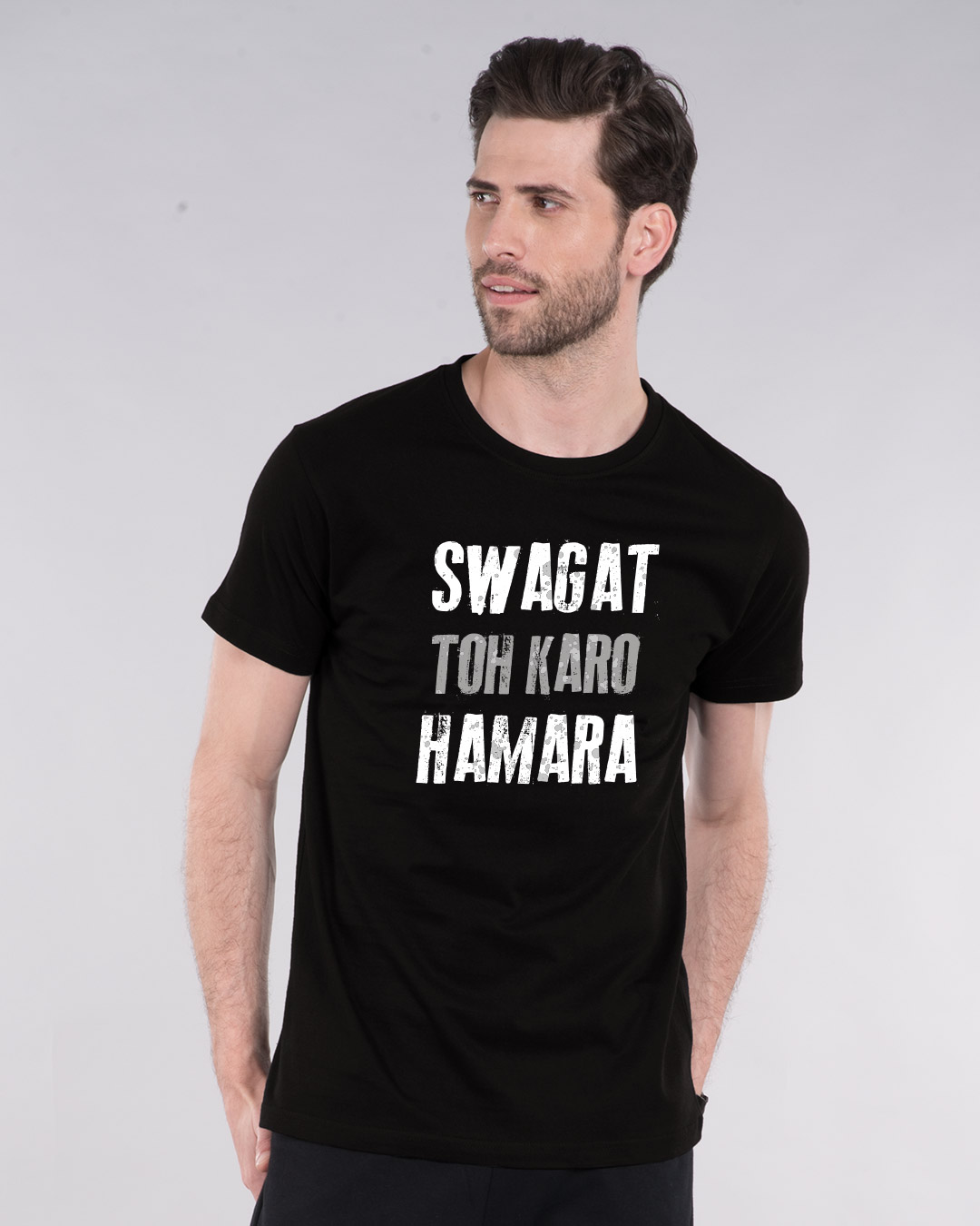 Shop Swagat Toh Karo Hamara Half Sleeve T-Shirt-Back
