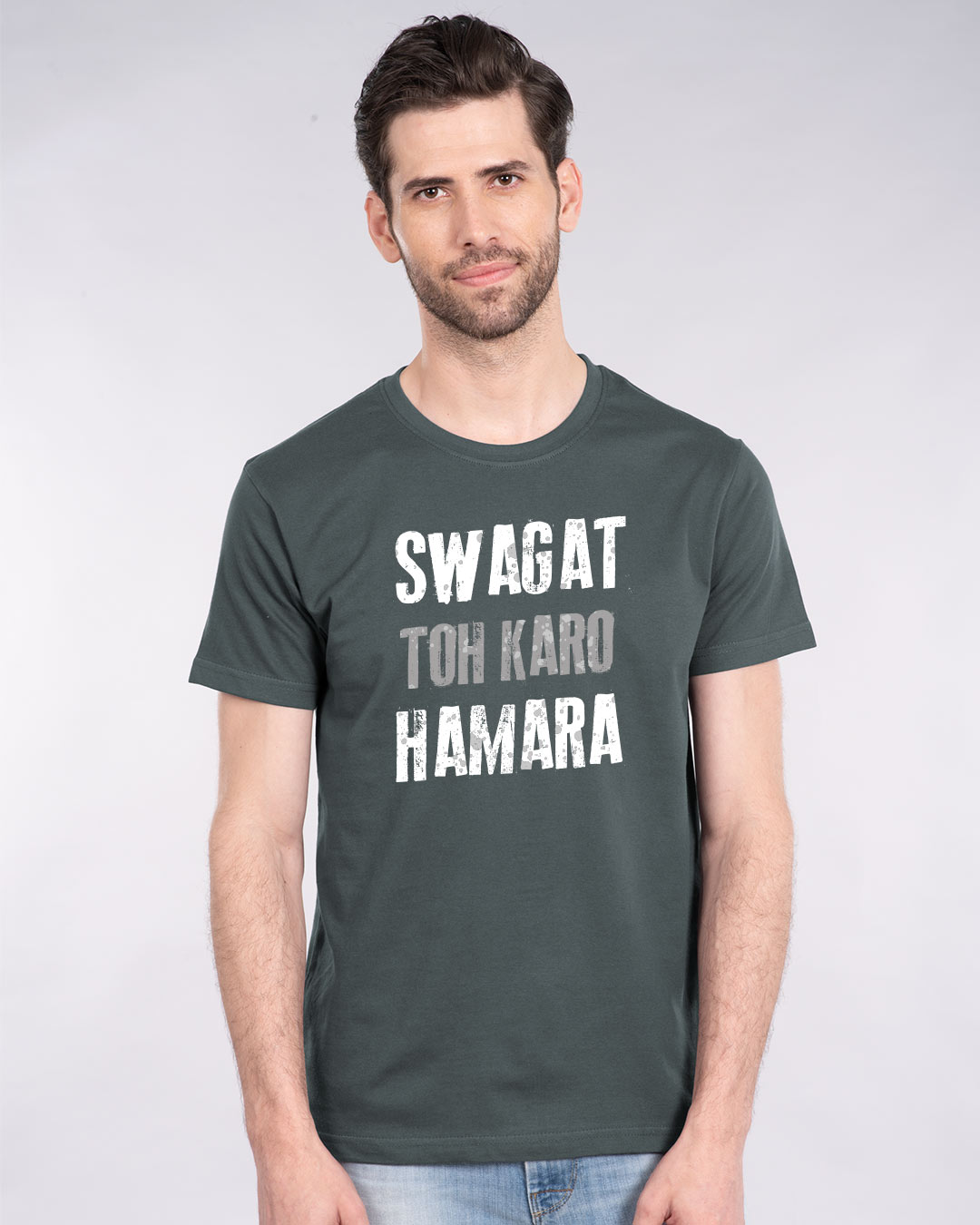 Shop Swagat Toh Karo Hamara Half Sleeve T-Shirt-Back