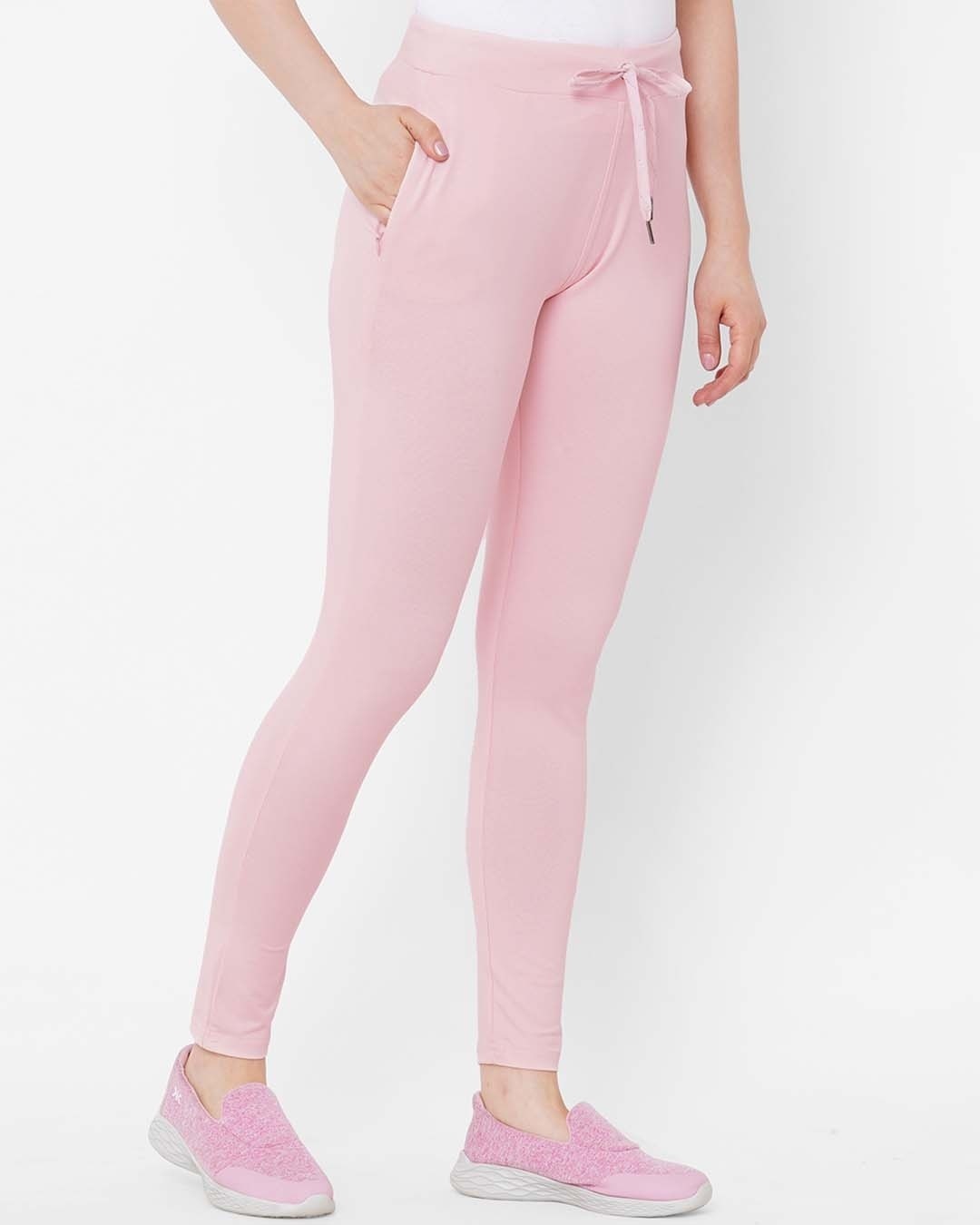 Shop Pink Solid Pyjamas-Back