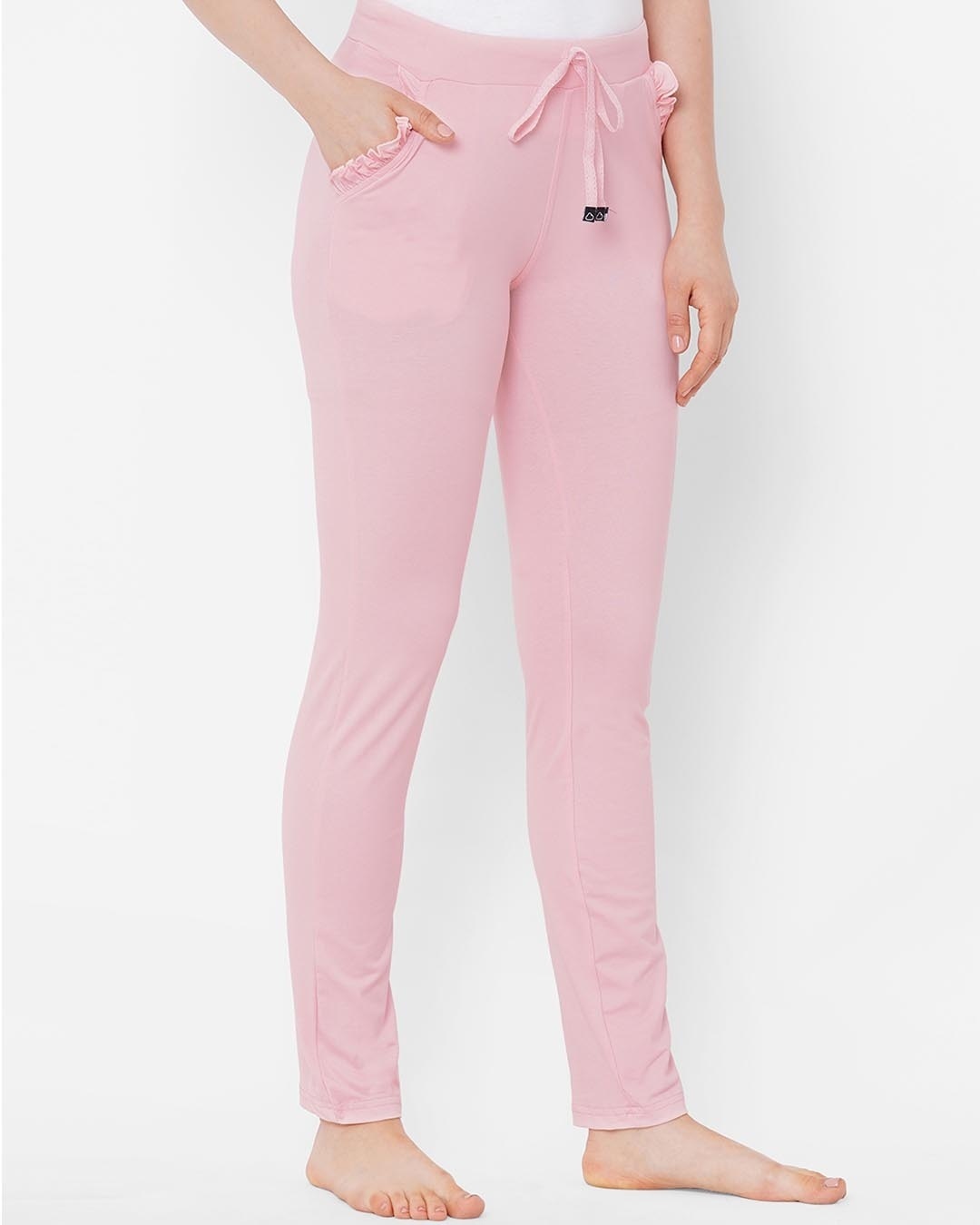 Shop Pink Solid Pyjama-Back