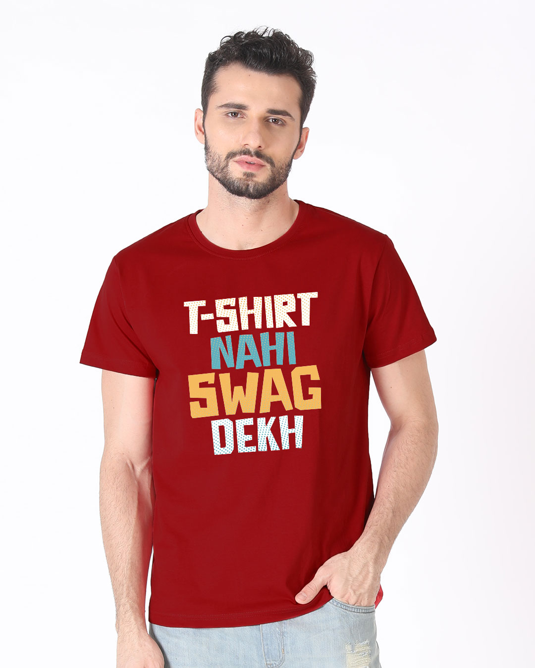Shop T-shirt Nahi Swag Dekh Half Sleeve T-Shirt-Back