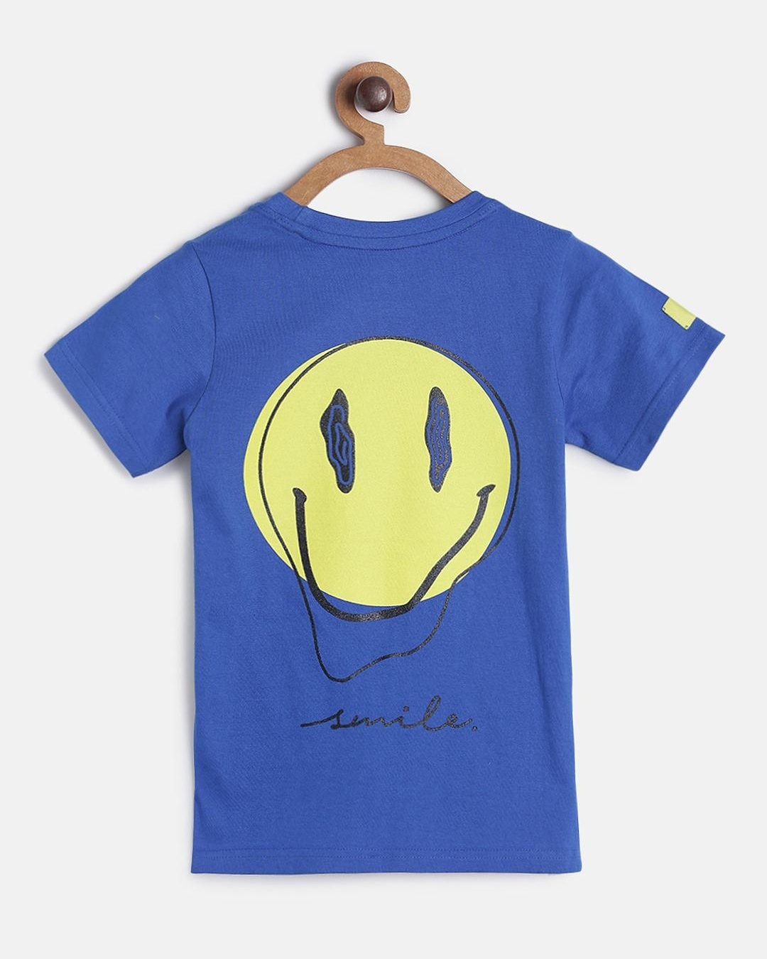Shop Boys Blue Graphic Printed T-shirt-Back