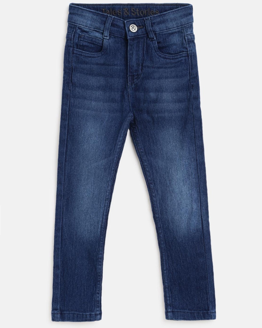 Buy Boys Blue Washed Slim Fit Jeans Online at Bewakoof