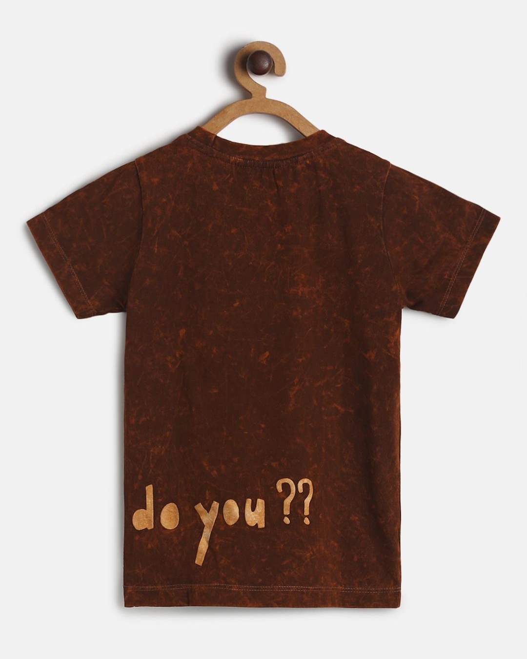 Shop Boys Brown Graphic Printed T-shirt-Back
