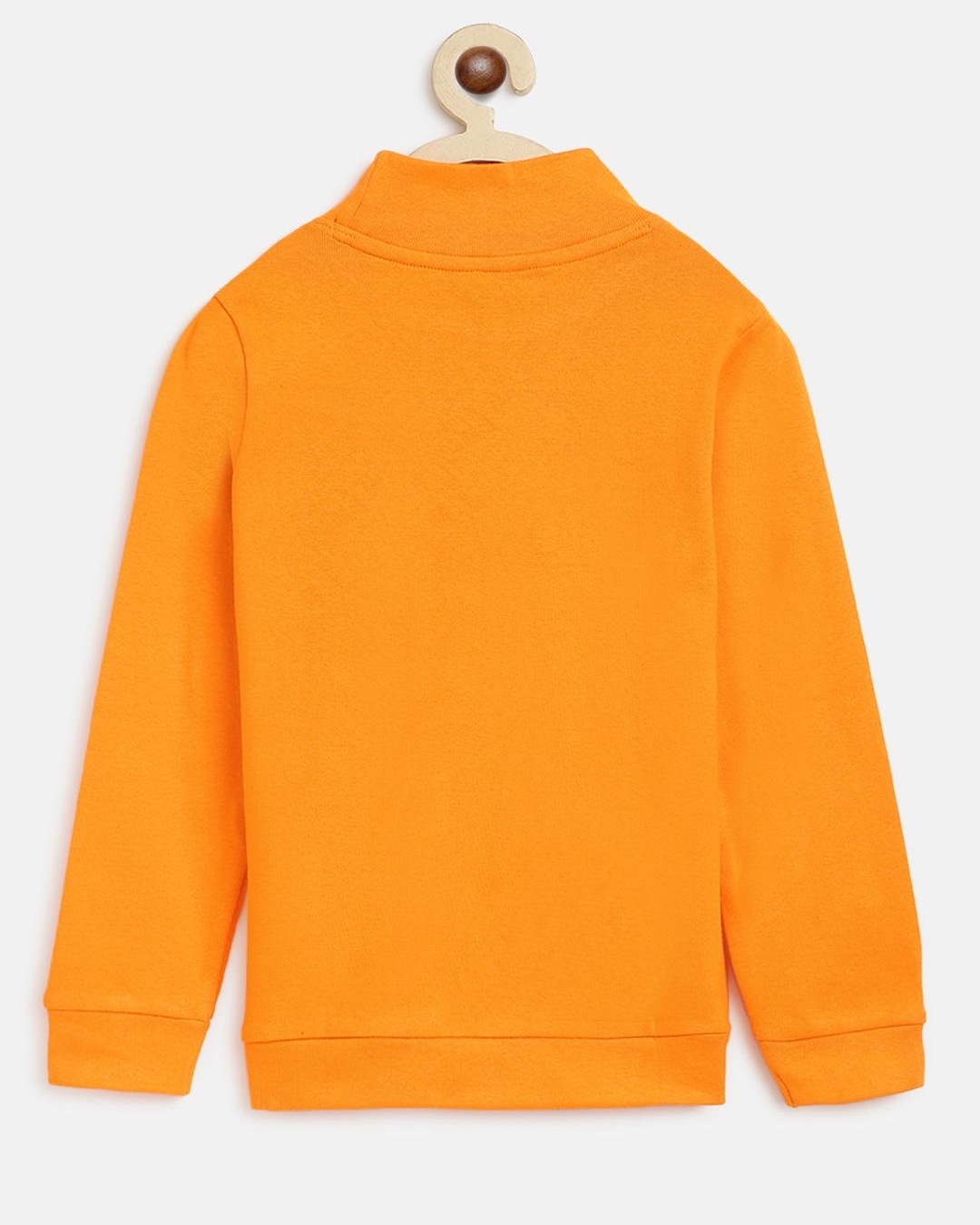 Shop Boys Orange Color Blocked T-shirt-Back