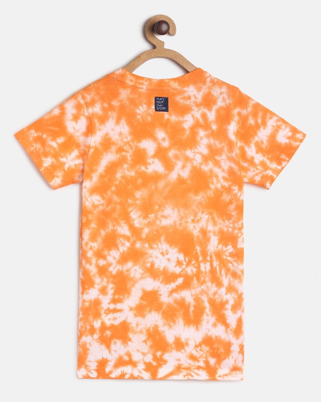 Shop Boys Orange Tie & Dye T-shirt-Back