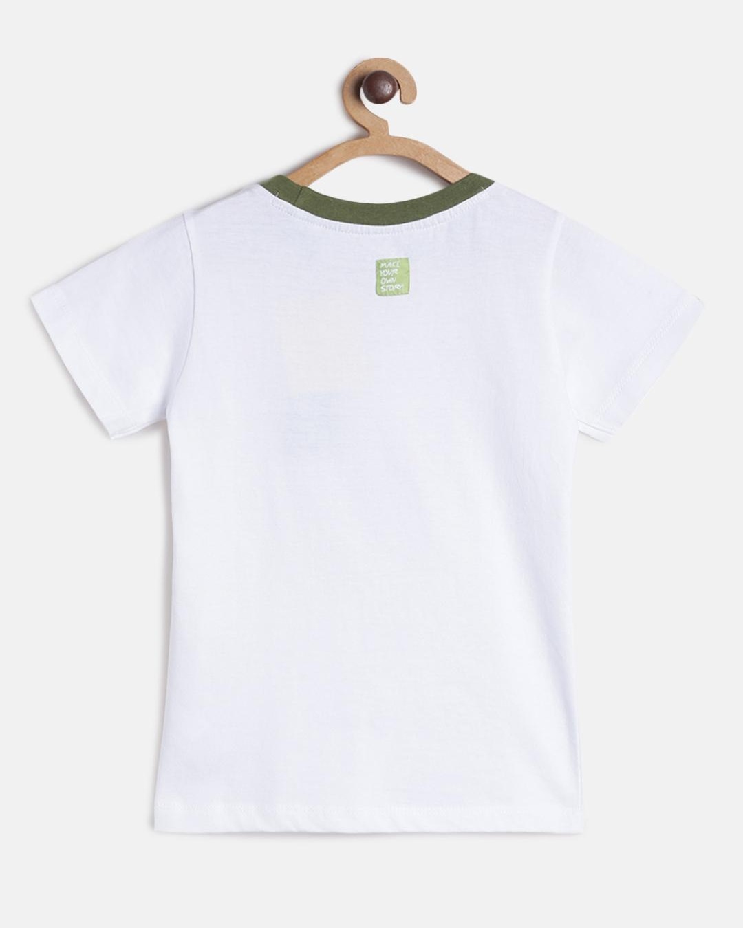 Shop Boys White Graphic Printed T-shirt-Back