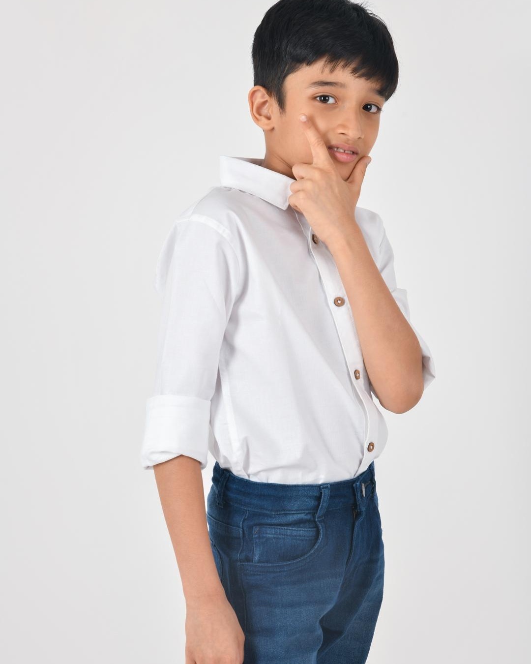 Shop Tales & Stories Boys White Shirt-Back