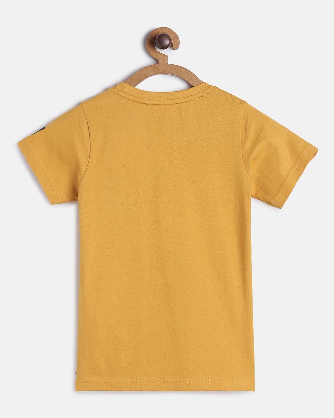 Shop Boys Yellow Graphic Printed T-shirt-Back