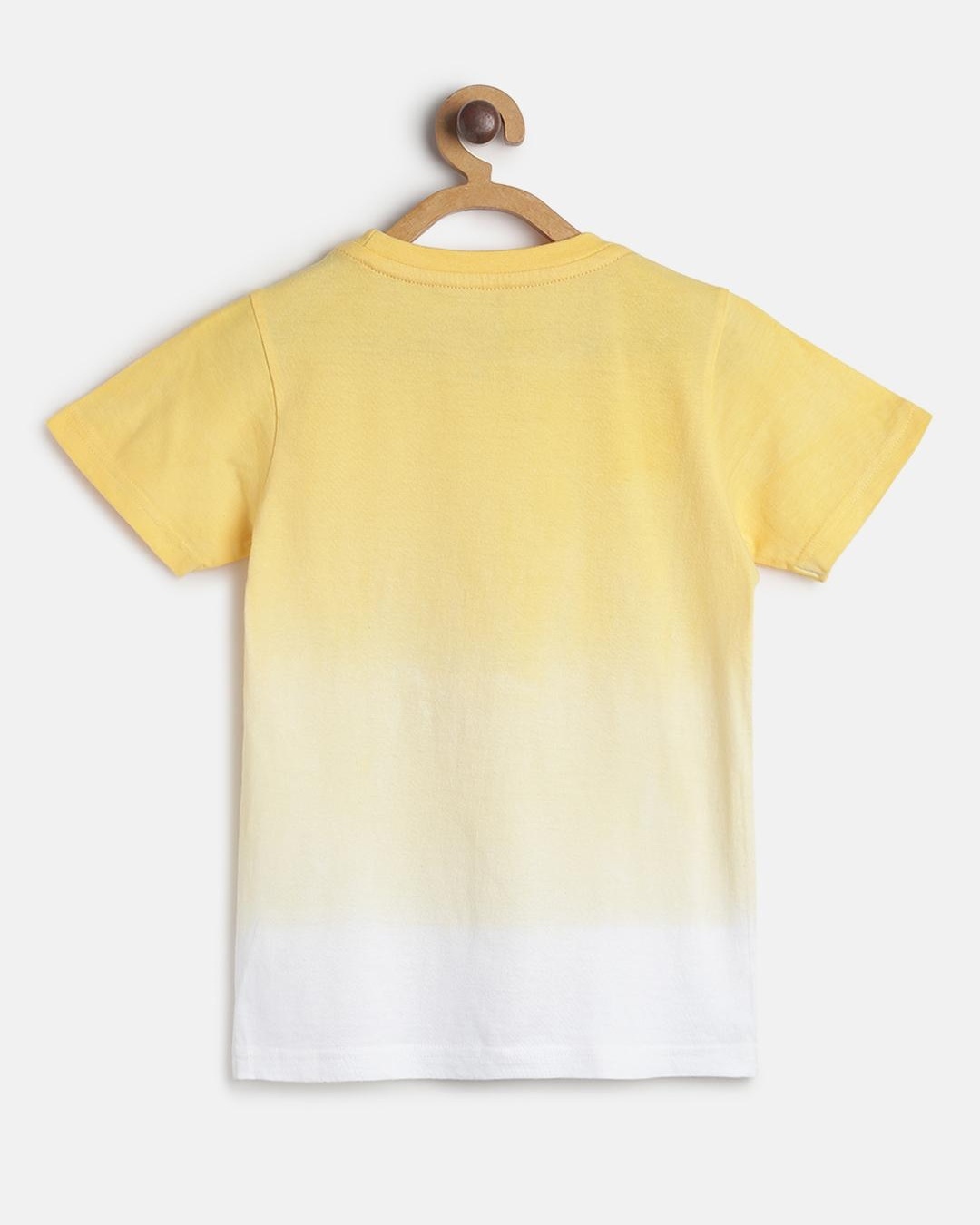 Shop Boys Yellow Ombre Printed T-shirt-Back