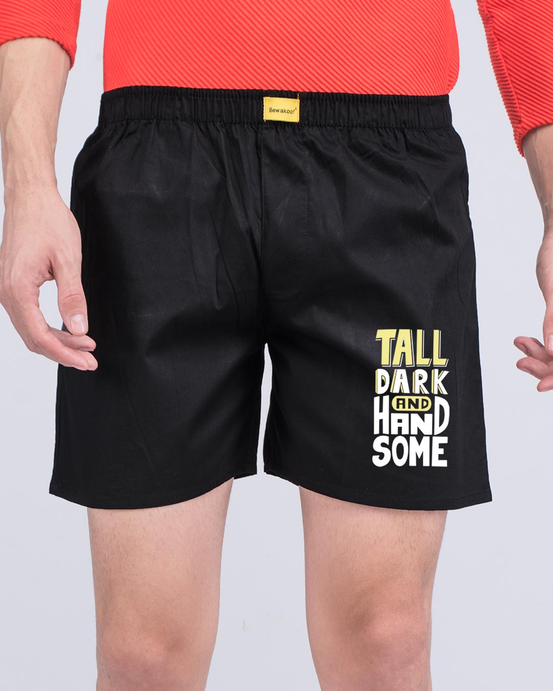 Shop Tall Dark And Very Handsome Side Printed Boxer-Back