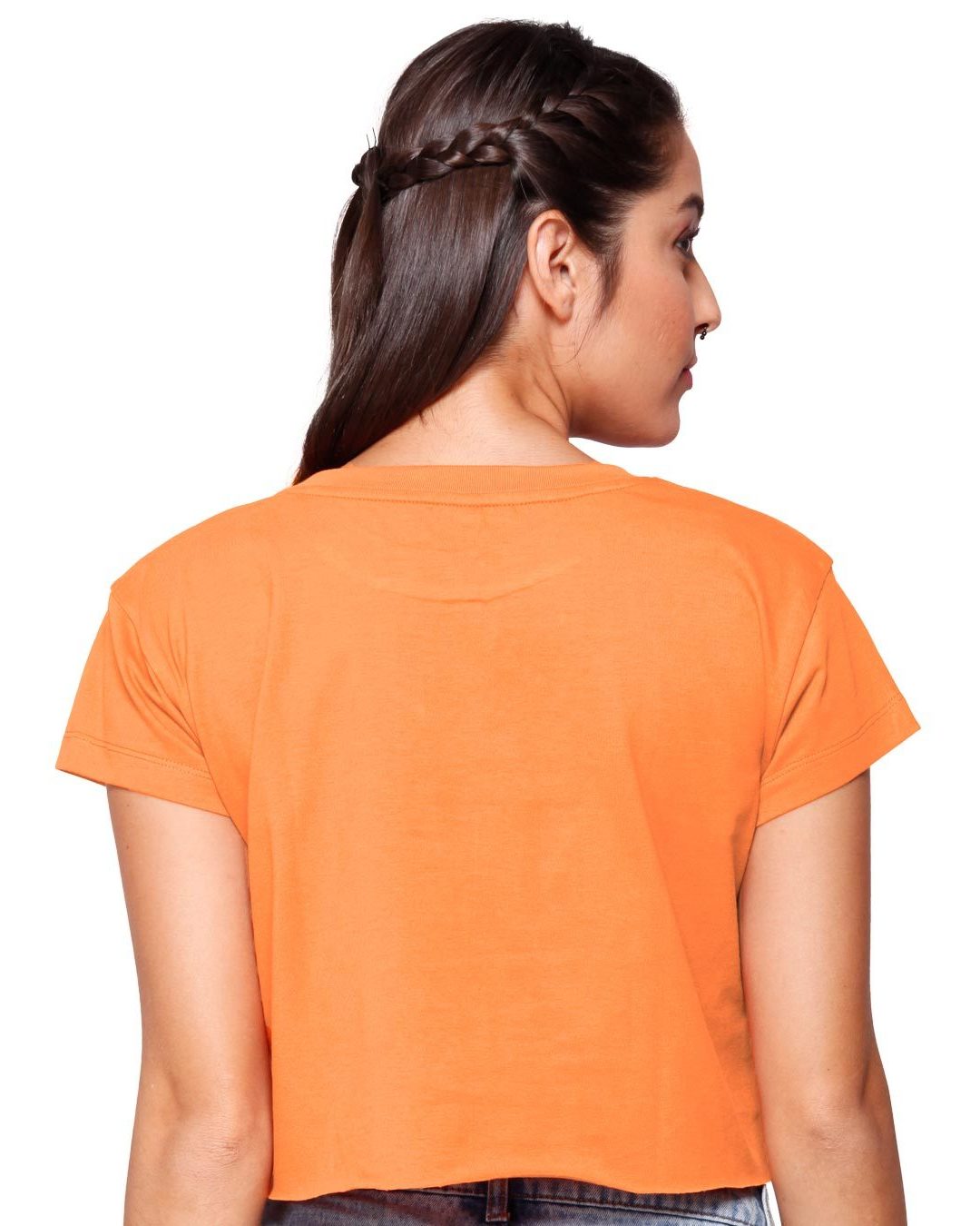 Shop Tangerine Orange Plain-Back