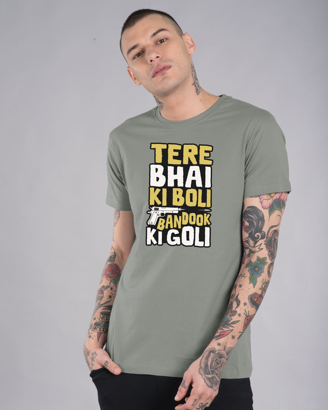 Shop Tere Bhai Ki Boli Half Sleeve T-Shirt-Back