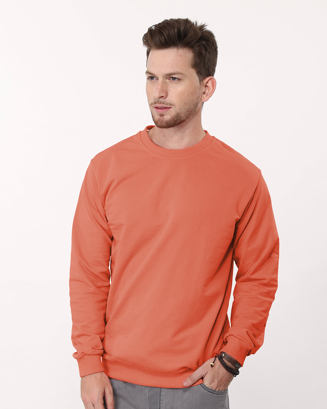 plain red crewneck sweatshirt