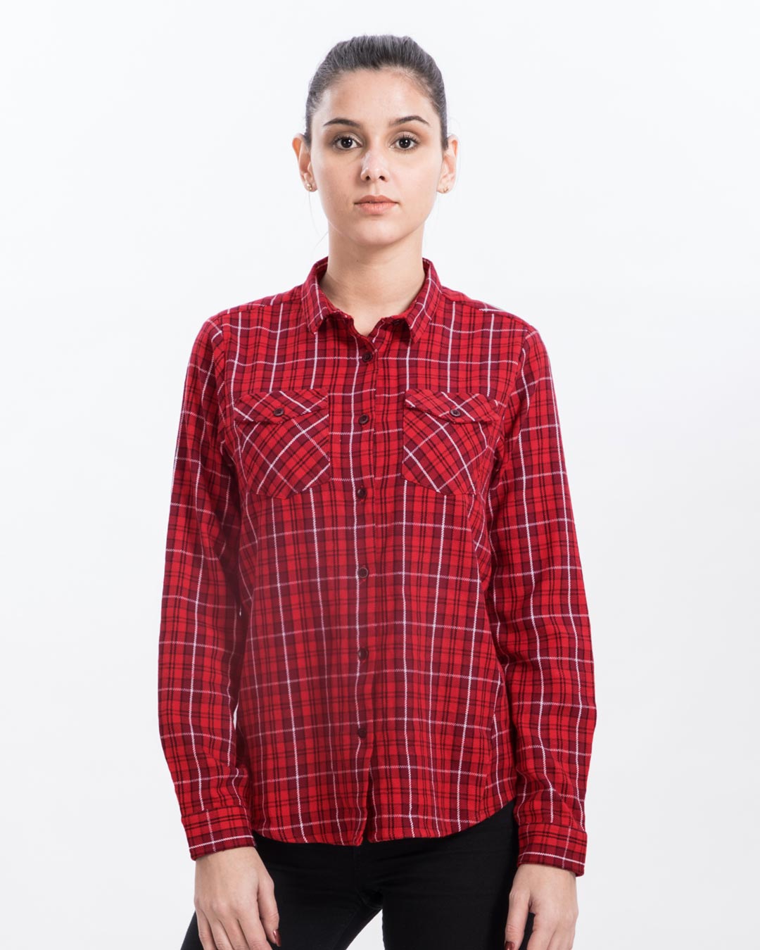 red checked night shirt