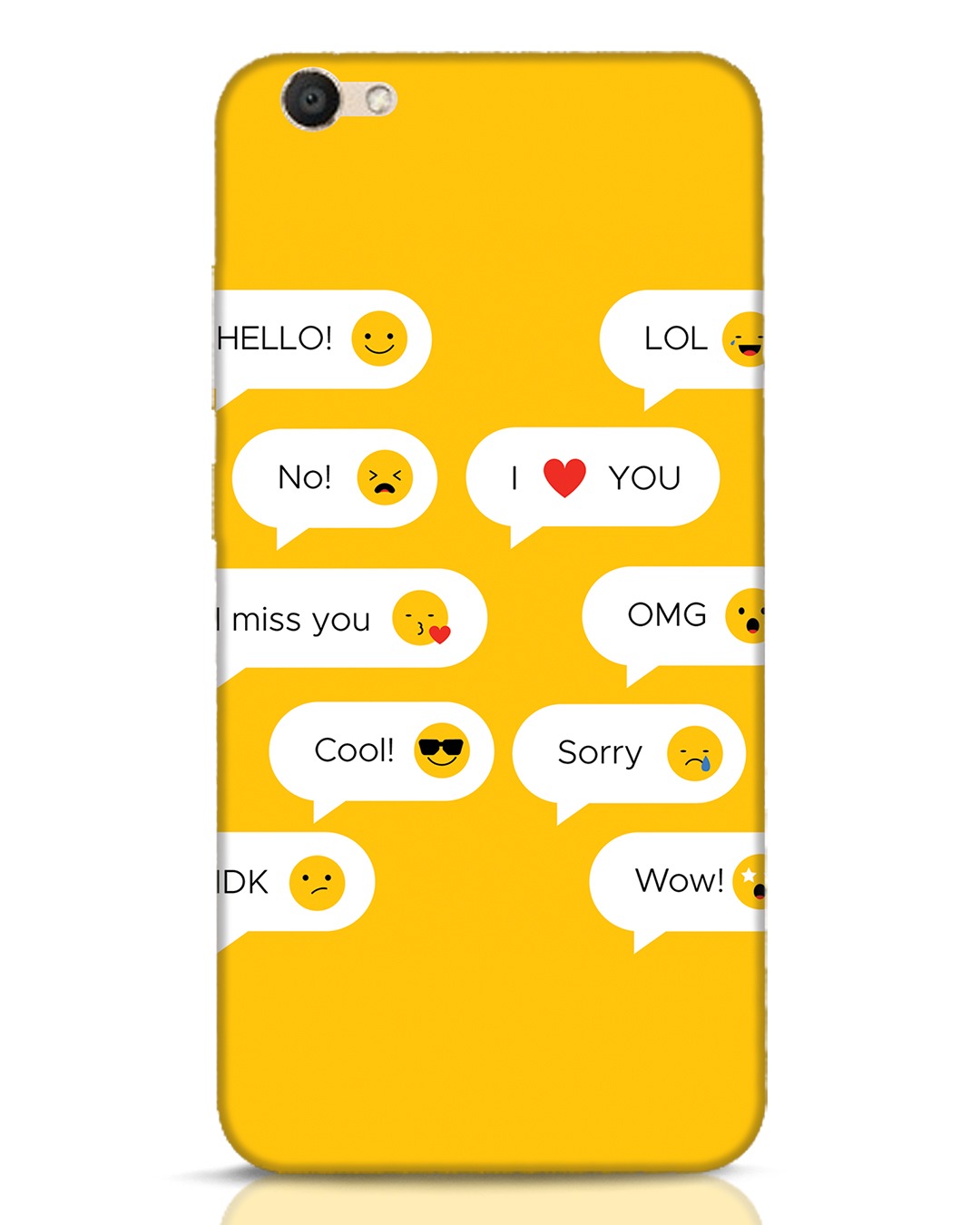 Buy Texting Emoji Vivo V5 Mobile Cover for Unisex Online at Bewakoof