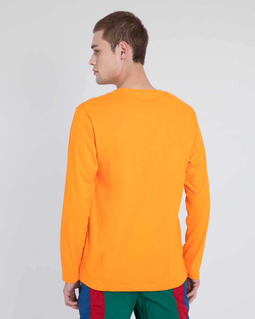 Shop Thanos Gauntlet Full Sleeve T-Shirt  (AVL) Neon Orange-Back